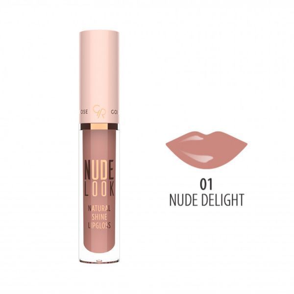 Блиск для губ Golden Rose Nude Look Natural Shine Lipgloss, 01 nude delight