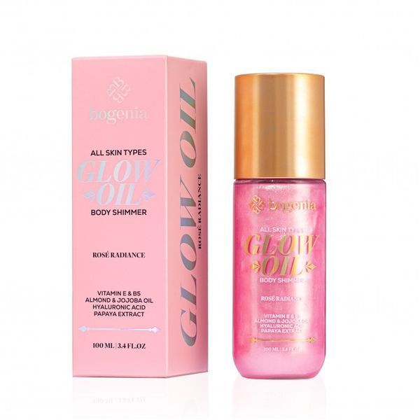 BG462 Олія-шимер для тіла Glow Oil Body Shimmer Bogenia, 007 Rose Radiance