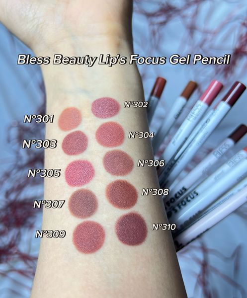 Гелевий олівець для губ Bless Beauty Lip's Focus Gel Pencil №306