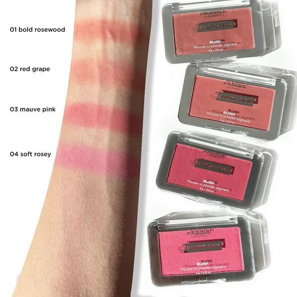 Рум'яна-мус Parisa Cosmetics Hydro Skin Blush Mousse to Powder Pigment №03 Bold Rosewood