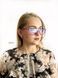 Модні блакитні окуляри у фіолетовій оправі