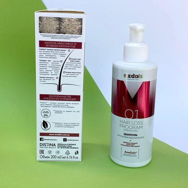 Шампунь проти випадіння волосся Meddis Hair Loss Program Energizing Shampoo