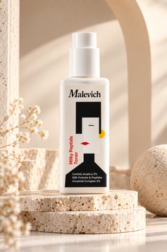 Молочний тонер для обличчя з пептидами та центелою Malevich Milky Peptide Toner, 200 мл