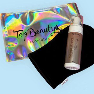 Top Beauty Мус-автозасмага для тіла + рукавичка, 160 мл