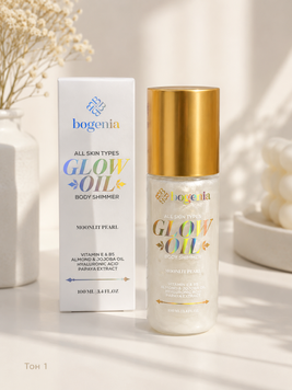 BG462 Олія-шимер для тіла Glow Oil Body Shimmer Bogenia, 001 Moonlit Pearl