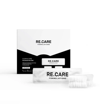 Набір для вмивання та догляду: косметична пов'язка та напульсники Clean & Care Accessories Set RECARE